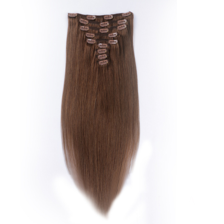Clip in human remy hair extension made in china SJ0057